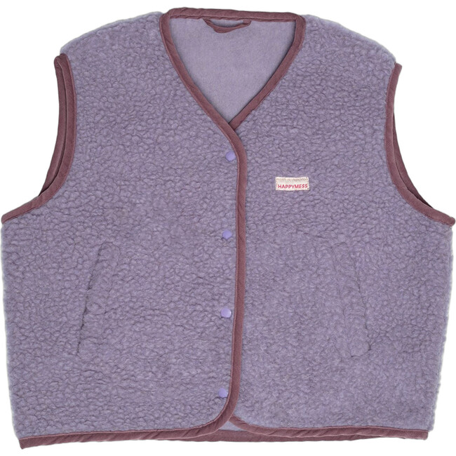 Merino Wool Vest, Lilac Cloud