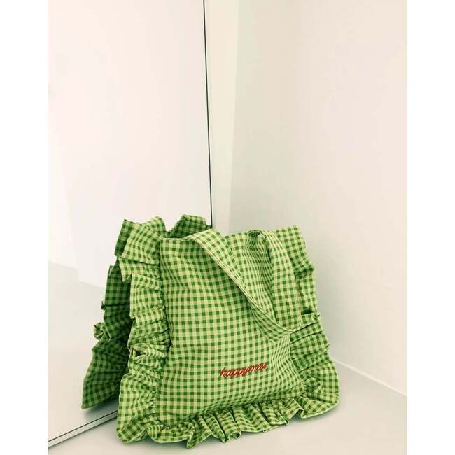 Frilled Bag, Matcha Green - Bags - 2