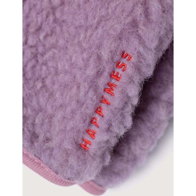 Merino Wool Mittens With Flap Age 6y+, Lilac Cloud - Gloves - 2