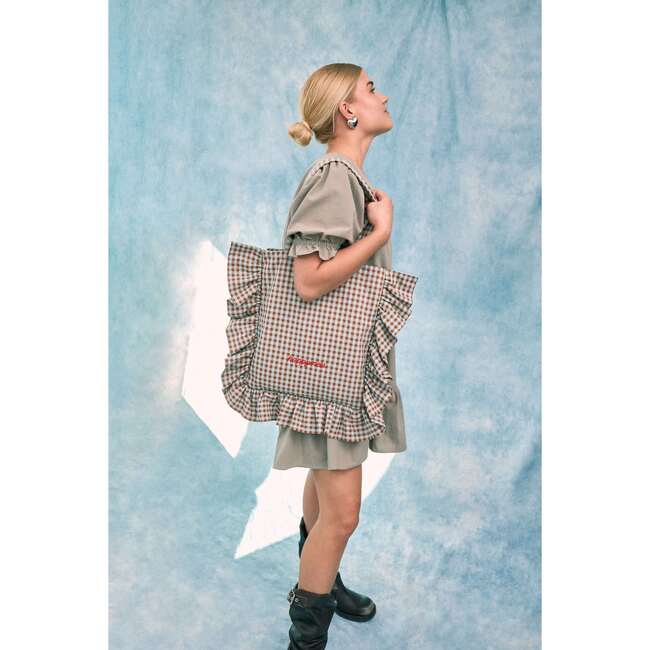 Frilled Bag, Foggy Brown - Bags - 2