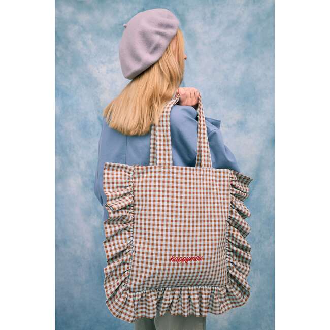 Frilled Bag, Foggy Brown - Bags - 3