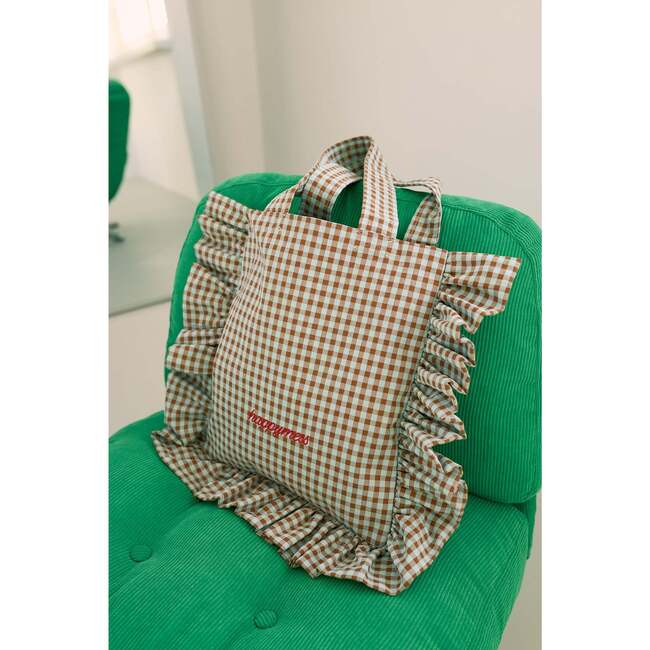 Frilled Bag, Foggy Brown - Bags - 4