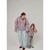 Merino Wool Kangaroo Jacket, Pink & Cobalt - Jackets - 4