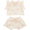 Mini Butterflies Pink Lola Top Jamie Short Set, Milk - Mixed Apparel Set - 1 - thumbnail