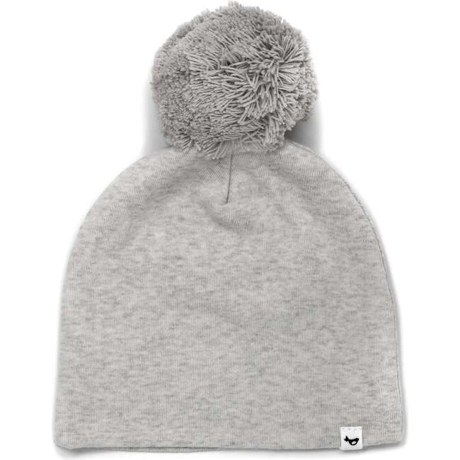 Gray Pom Hat, Heather Gray - Hats - 1