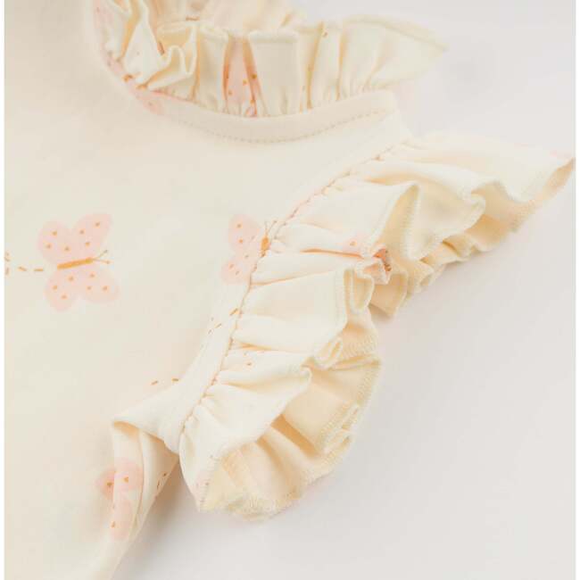 Mini Butterflies Pink Lola Top Jamie Short Set, Milk - Mixed Apparel Set - 3