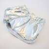 Metallic Draw String Track Short, Silver - Shorts - 3