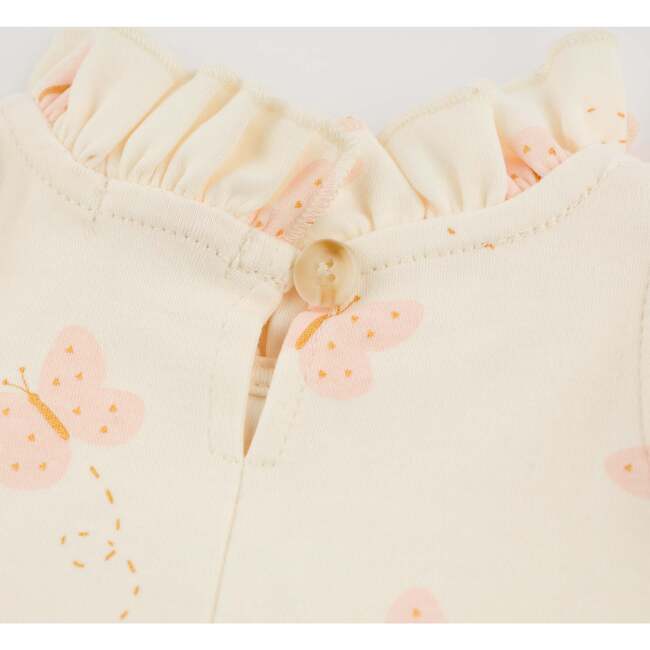 Mini Butterflies Pink Lola Top Jamie Short Set, Milk - Mixed Apparel Set - 4