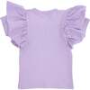Cotton Candy LOVE Terry Appl Butterfly SS Tee, Orchid - T-Shirts - 2