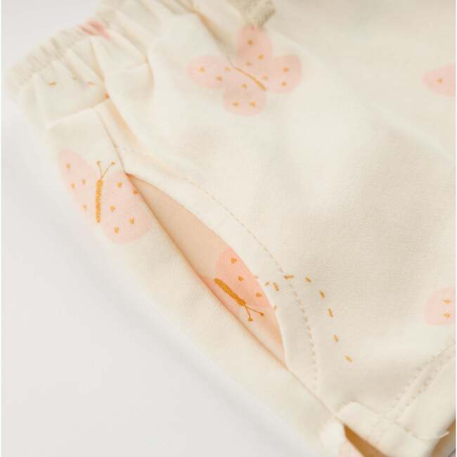 Mini Butterflies Pink Lola Top Jamie Short Set, Milk - Mixed Apparel Set - 5