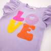 Cotton Candy LOVE Terry Appl Butterfly SS Tee, Orchid - T-Shirts - 3