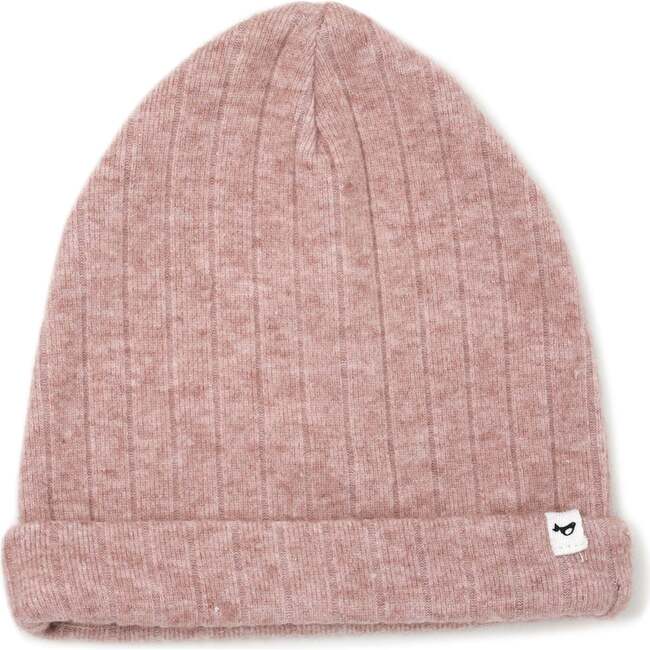 Wide Rib Sweater Knit Watchcap, Blush Heather - Hats - 1