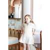 Seersucker Short Sleeve Dress, Tan - Dresses - 2