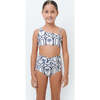 Tere Girl Bikini Top; Elisa Navy Palms Girl Bikini Bottom - Two Pieces - 2