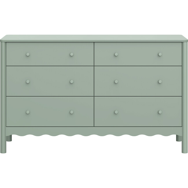 Swell 6-Drawer Assembled Dresser in Light Sage - Dressers - 6