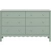 Swell 6-Drawer Assembled Dresser in Light Sage - Dressers - 6