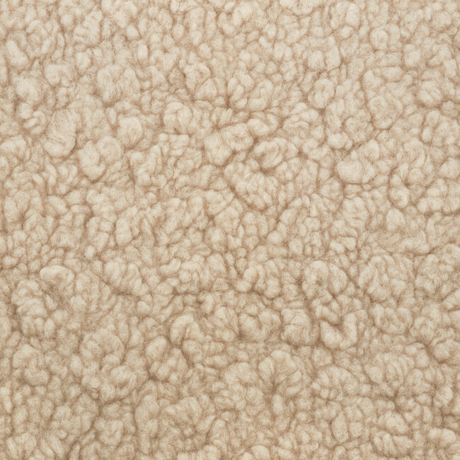 Tuffet Storage Ottoman in Chai Shearling with Honey Ball Feet - Ottomans - 4