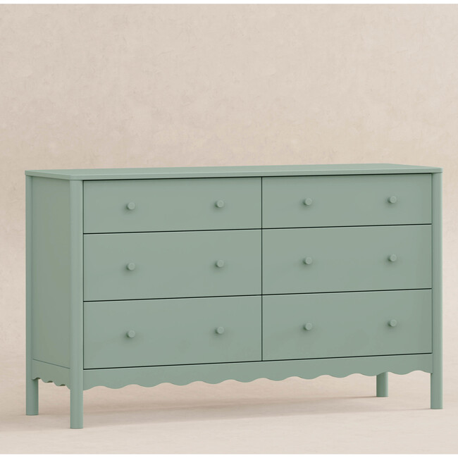Swell 6-Drawer Assembled Dresser in Light Sage - Dressers - 9