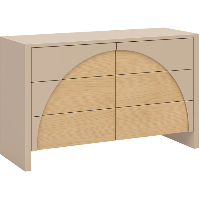 Moab 6-Drawer Assembled Dresser in Taupe / Ash