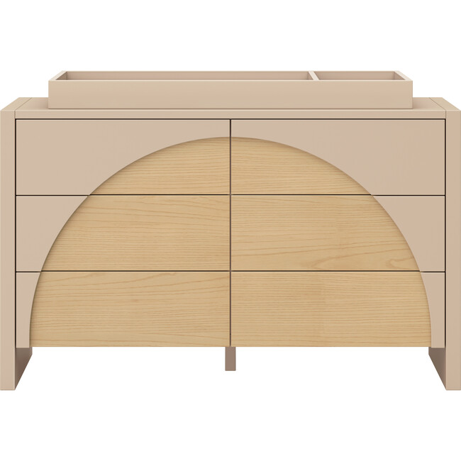 Moab 6-Drawer Assembled Dresser in Taupe / Ash - Dressers - 4