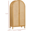 Bondi Cane Assembled Armoire in Honey - Storage - 7