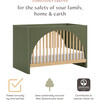 Moab 3-in-1 Convertible Crib in Olive / Ash - Cribs - 8