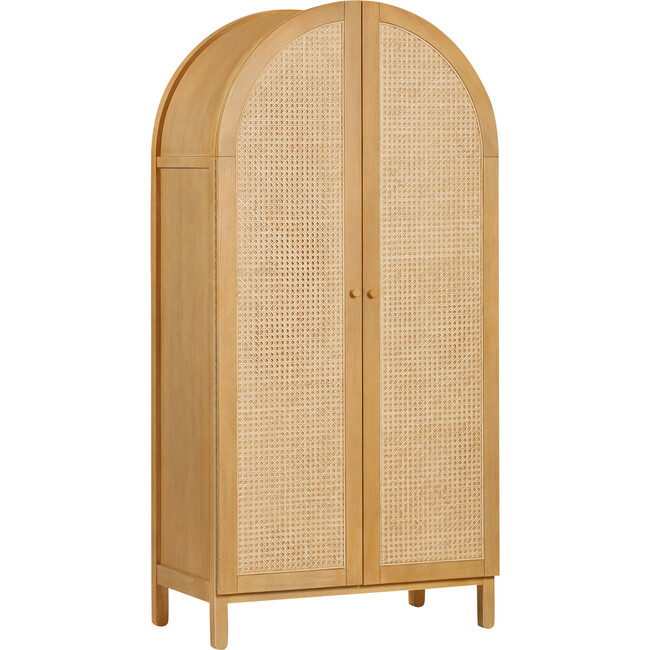 Bondi Cane Assembled Armoire in Honey - Storage - 8