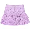 Pink Sequin Stars Denim Skort - Skirts - 1 - thumbnail