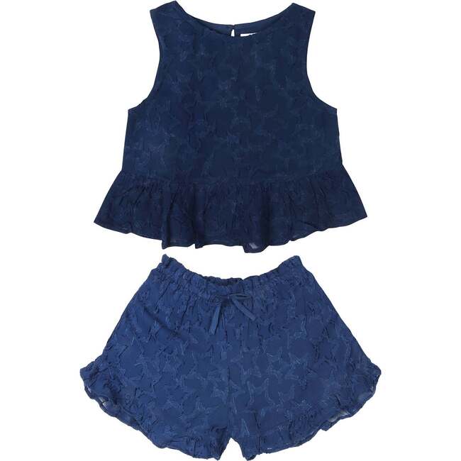 Navy Stars Top and Shorts Set