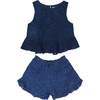 Navy Stars Top and Shorts Set - Mixed Apparel Set - 1 - thumbnail
