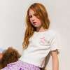 White Sequin Star Ribbed Top - T-Shirts - 2