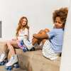 Pink Sequin Stars Denim Skort - Skirts - 5