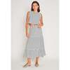 Maya Skirt, Blk & Wht Stripe - Skirts - 2
