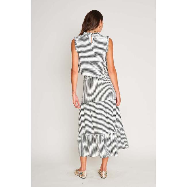Maya Skirt, Blk & Wht Stripe - Skirts - 3