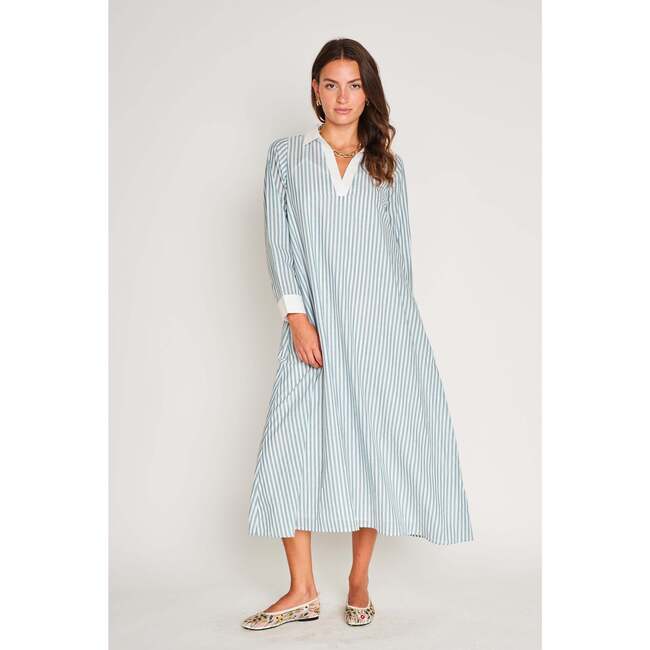 Jovie Dress, Fob Blue Stripe - Dresses - 4