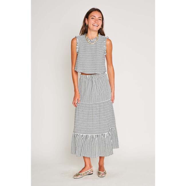Aviana Tank, Blk & Wht Stripe - Blouses - 2