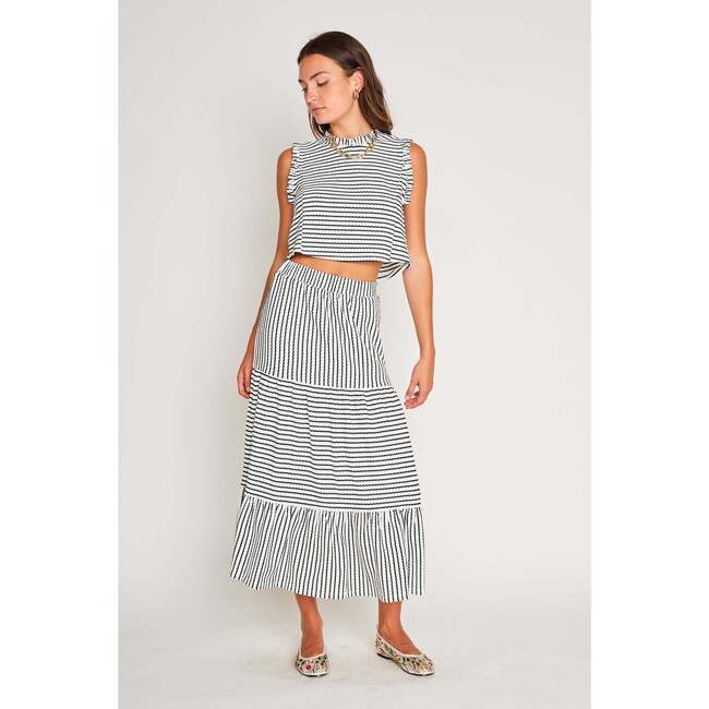 Aviana Tank, Blk & Wht Stripe - Blouses - 3