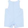 Stripe Birdseye Pique Shortall With Embroidered Trains - Rompers - 2