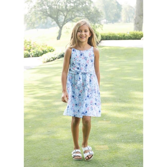 Floral Dress With Front Tie - Dresses - 2