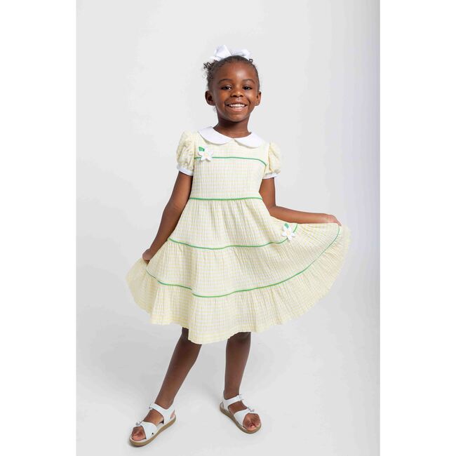 Stripe Dress With Flowers - Dresses - 3
