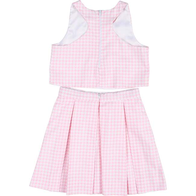 Houndstooth Top and Pleated Skirt - Dresses - 3