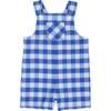 Plaid Seersucker Shortall With Front Pocket - Rompers - 1 - thumbnail