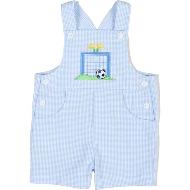 Check Seersucker Shortall With Soccer Goal