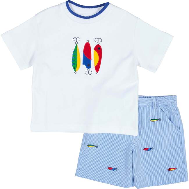 Jr. Cord Short W/Embroidered Fishing Lures - Shorts - 2
