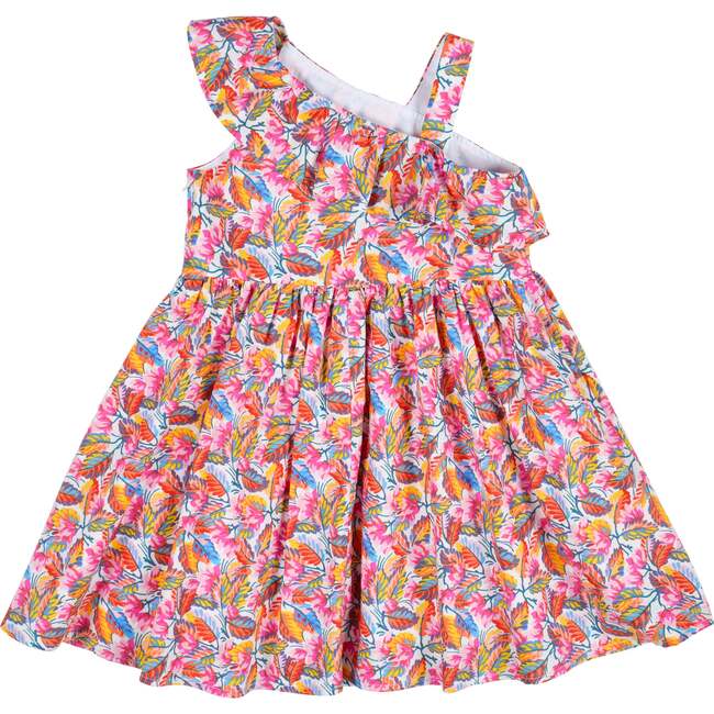 Leaf Print One Shoulder Dress - Dresses - 2