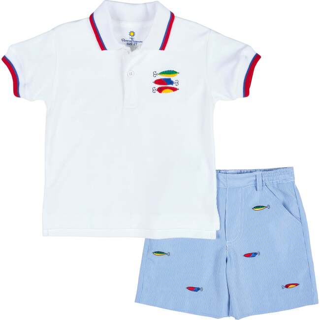 Jr. Cord Short W/Embroidered Fishing Lures - Shorts - 3