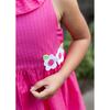 Shimmer Stripe Lawn Dress With Flowers - Dresses - 2