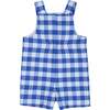 Plaid Seersucker Shortall With Front Pocket - Rompers - 4
