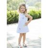Stripe Birdseye Pique Dress with Petal Collar and Flowers - Dresses - 2