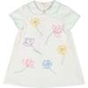 Linen Look Dress With Embroidered Flowers - Dresses - 1 - thumbnail